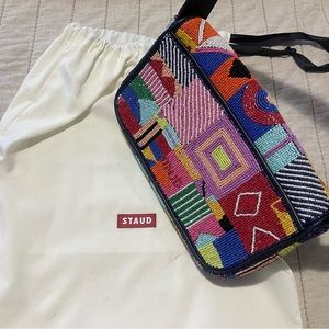 STAUD Tommy Beaded Shoulder Bag with Dust Bag & Extra Beads (Barely Used)